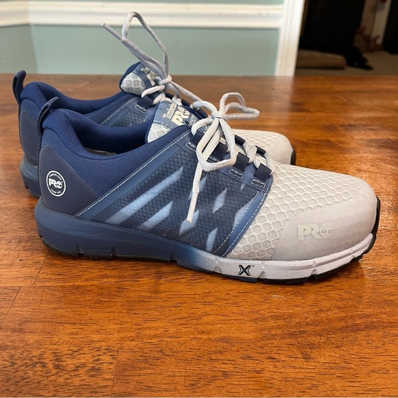 Timberland Womens Pro Radius Gray Blue Safety Shoes size 9 - Picture 1 of 14